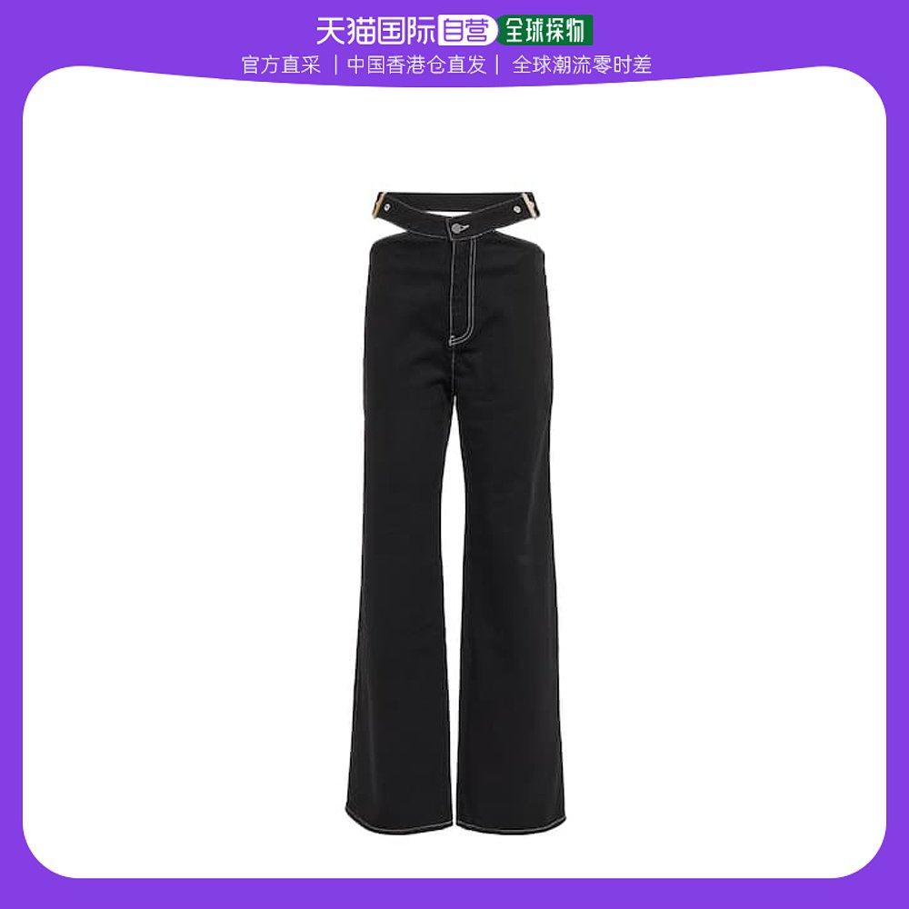 香港直邮潮奢 dion lee 女士阔腿剪口牛仔裤
