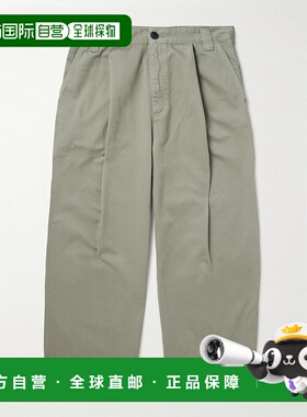 香港直邮1h可退 AGOLDE 男士 Gaius Regenerative 锥形褶裥棉质斜