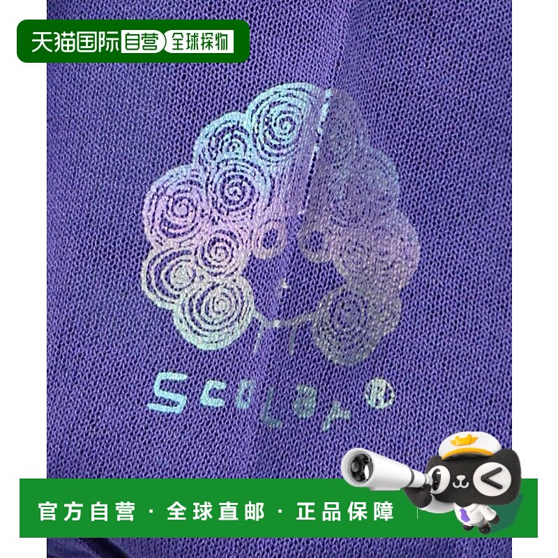 1h可退 日本直邮ScoLar 女装 接触冷感 箔印花针织开衫 153610