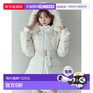 1h可退 日本直邮EATME 女装 加厚保暖 可拆卸仿毛领 中长款羽绒服