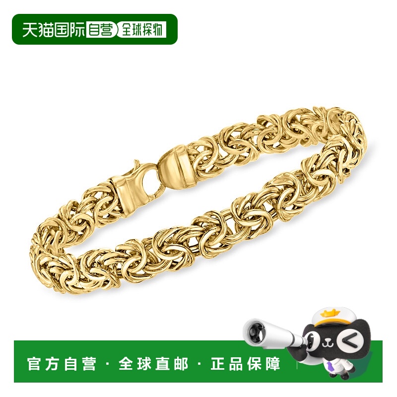 自营 Ross-Simons 14kt 黄金拜占庭手链 - 8 英寸 美国奥莱直发