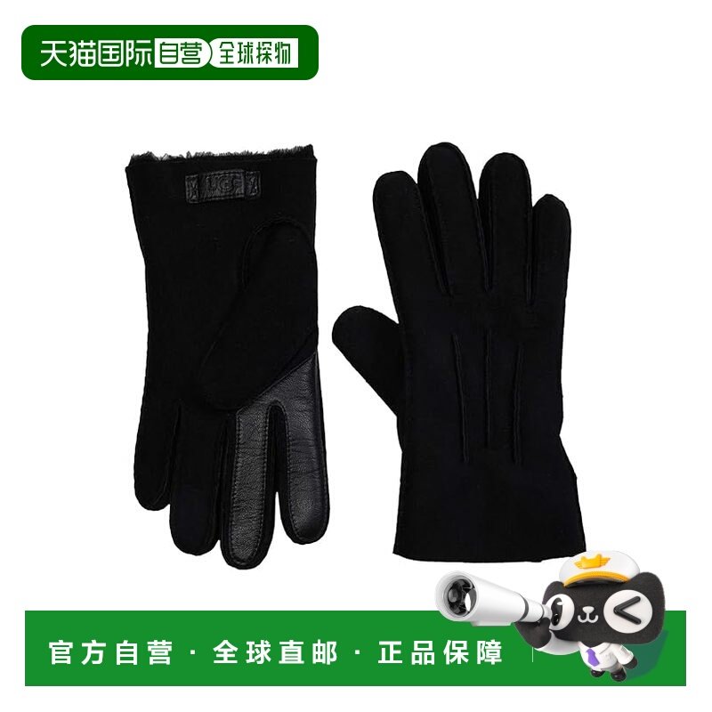 1h可退 香港直邮Ugg 男士 对比色防水绵羊皮高科技手套 black黑色,服饰配件/皮带/帽子/围巾,手套,淘宝优惠券,粉丝福利购,淘宝优惠卷