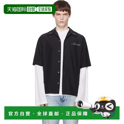 香港直邮AMIRI 男士 黑色 Stud Camp 衬衫 AMTOSH1013