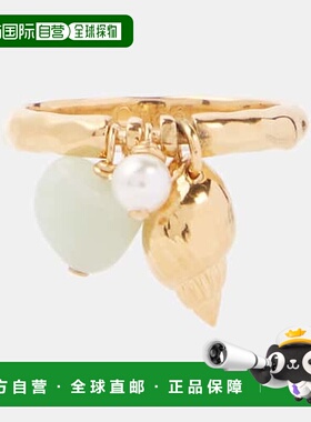 1h可退 香港直邮Chloe 蔻依 女士 Shells 人造珍珠戒指 metal金属
