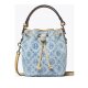 BURCH Bucket Women Monogram TORY Mini Denim Bag