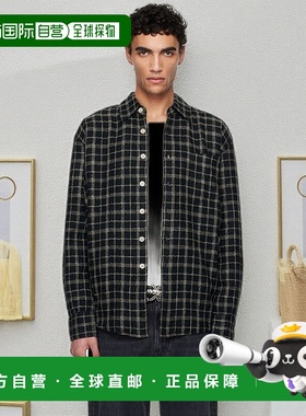 1h可退 香港直邮Our Legacy 男士 黑色 & 灰白色 Above 衬衫 M225