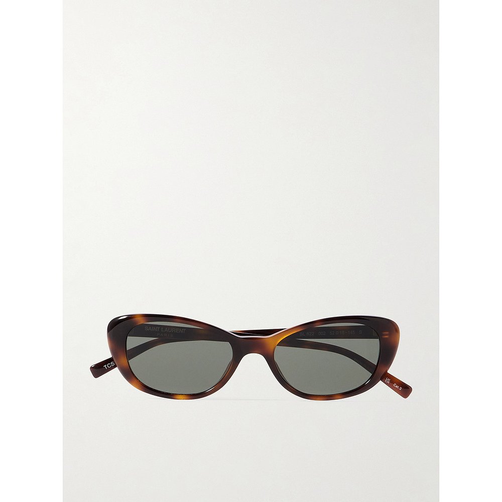 Saint Laurent 圣罗兰 女士 猫眼龟甲色醋纤太阳眼镜 SL822002