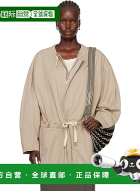 1h可退 香港直邮Lemaire 女士 米色拉链派克大衣 OW1129LF1352