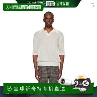 男士 Skipper 香港直邮AURALEE 灰白色 A24SP02WS针织 Polo 衫