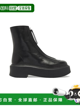 1h可退 香港直邮The Row 女士 拉链短靴 F1144L64R black黑色 舒