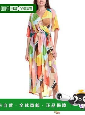 自营ALDO MARTINS Jofre Midi Wrap Dress - green 美国奥莱直发