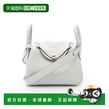 1h可退 日本直邮中古Hermes爱马仕女包S级99新Mini Lindy琳迪包牛
