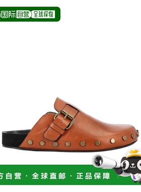 1h可退 香港直邮Isabel Marant 圆头铆钉平底穆勒鞋 ML0005FAC3A2