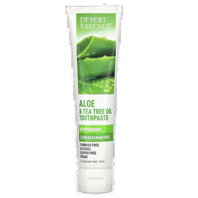 香港直邮Desert Essence沙漠精华芦荟和茶树油牙膏薄荷温和清洁