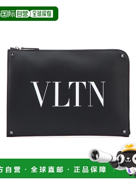 【99新未使用】香港直邮Valentino 黑色真皮手拿包 SY2B0457WJW