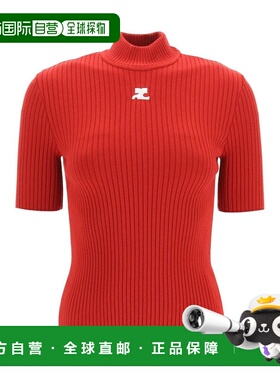 1h可退 香港直邮Courreges 女士 短袖针织衫 PERMPU026FI0001上衣