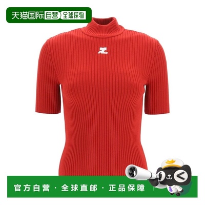 1h可退 香港直邮Courreges 女士 短袖针织衫 PERMPU026FI0001
