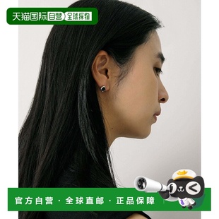 日本直邮decor 金属材质 女士 黑色玛瑙 UR432LD 石饰耳环 1h可退