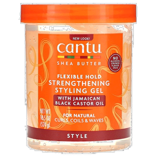 香港直邮Cantu,乳木果油，灵活定型强化造型啫哩，18.5 盎司正品