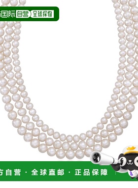 自营 Ross-Simons 5-8 毫米养殖珍珠 3 股项链配 925 纯银 - 16