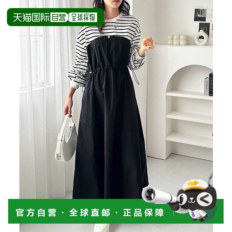 日本直邮GeeRA 女士春季时尚拼接吊带连衣裙 2085【付后1h可退】