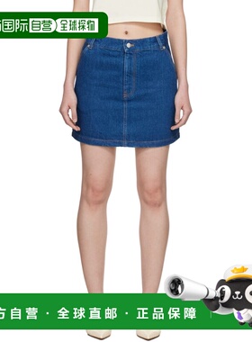1h可退 香港直邮MAISON KITSUNE 女士 蓝色 High-Rise 牛仔短裙 Q