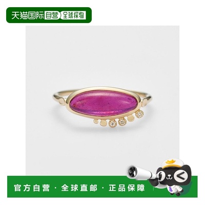日本直邮日潮 agete阿卡朵 ＜7月诞生石＞K10红宝石戒指