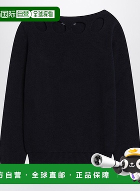 1h可退 香港直邮Prada 普拉达 女士 DETAILS 蓝色棉质几何图案毛