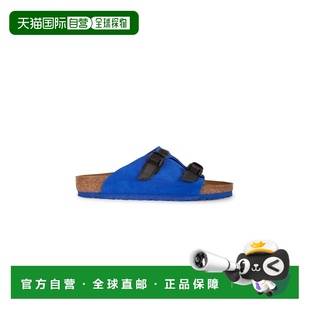 自营欧洲直邮Birkenstock Zürich系列女士蓝色麂皮露趾拖鞋