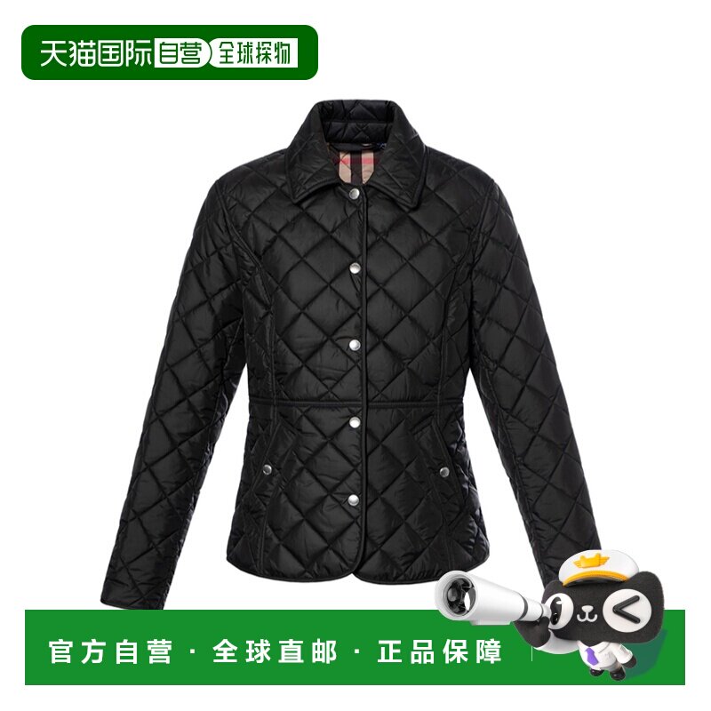 香港直邮BURBERRY 女士外套 81222791 SS2026 黑色 长袖珩缝棉服