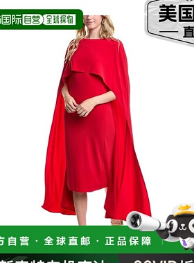 自营 Carla Ruiz 中长连衣裙 - 红色 美国奥莱直发