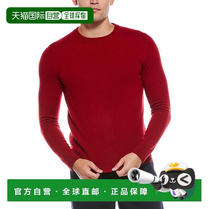 自营Quinn Solid Cashmere Crewneck Sweater - red 美国奥莱直发