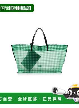 香港直邮Staud 女士 Christos Gingham-Mesh 大号手提包