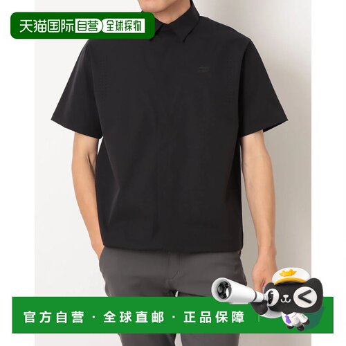 日本直邮New Balance 男士短袖衬衫 织物短袖衬衫 MT62U4BY 黑色