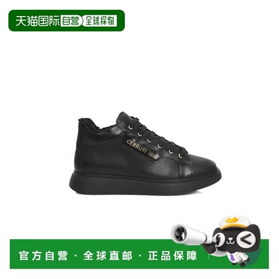 自营 Cerruti 1881女式皮革运动鞋-黑色 美国奥莱直发新款厚底