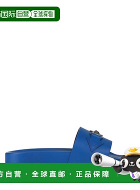 1h可退 香港直邮潮奢 versace 范思哲 男士 Slides 便鞋 blue蓝色