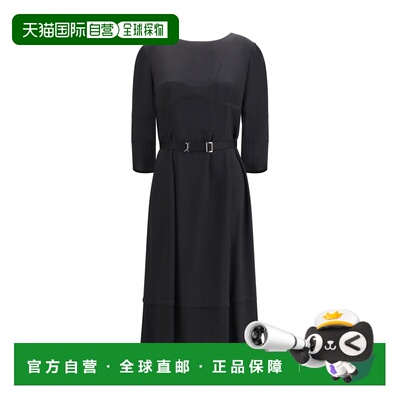 1h可退 香港直邮Prada 普拉达 女士 羊毛真丝中长连衣裙 P3R31RSO