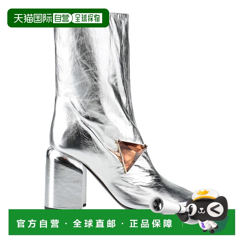 香港直邮Jil Sander 吉尔 桑达 女士 脚踝靴 metal金属色 舒适时