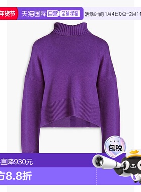 1h可退 香港直邮Maje 女士 嵌花针织羊绒混纺高领毛衣 MFPPU00547