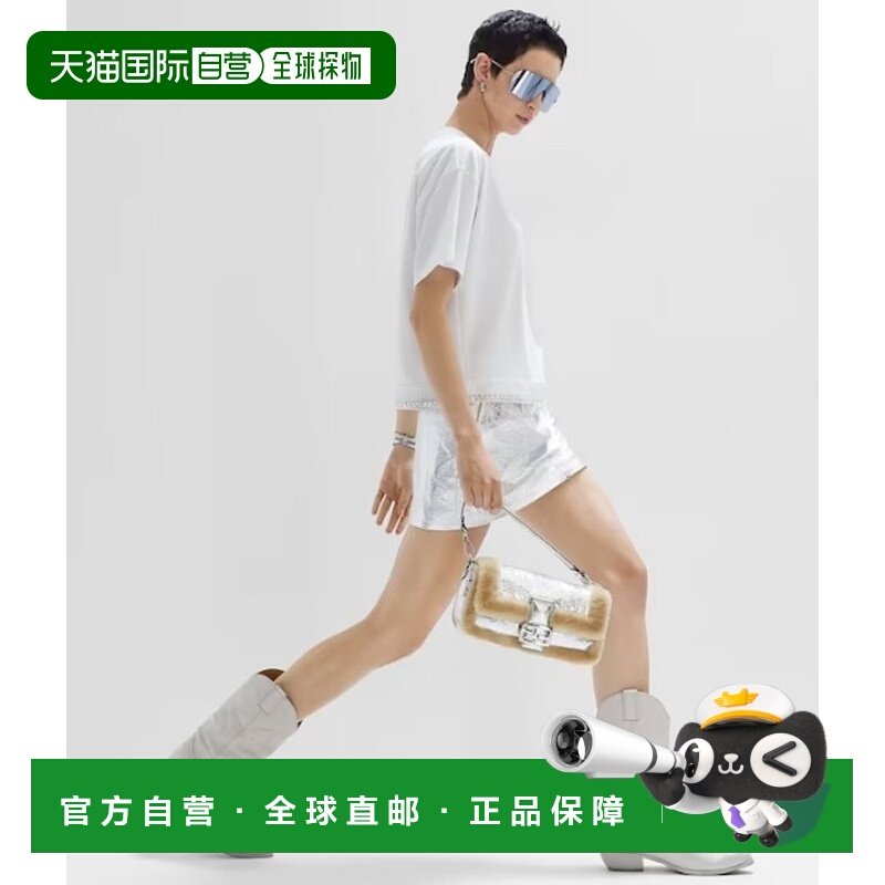 香港直邮FENDI 女士衬衫 FS9612ACM3F0ZNM SS2024 白色 水晶刺绣T