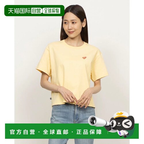 日本直邮Converse 半袖T恤 AP 心形图案 S/S T恤 42300241 浅黄色