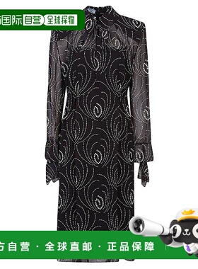 1h可退 香港直邮潮奢 Prada 普拉达 女士 黑色连衣裙 P3M6314VNF0