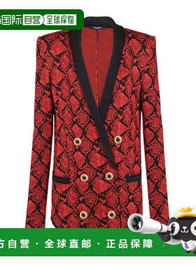 香港直邮BALMAIN 女士夹克 CF1SG065KF52EKA AW2024 橙色 Fitted