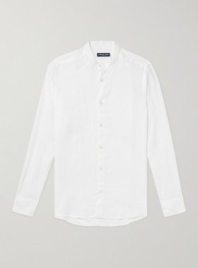 潮奢 Frescobol Carioca 男士 Jorge 旧式衣领亚麻衬衫 1062