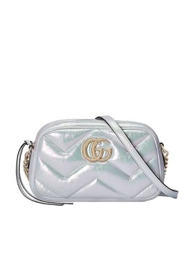 GUCCI 女士斜挎包 447632AAC2V4923 AW2024 蓝色 徽标单肩包