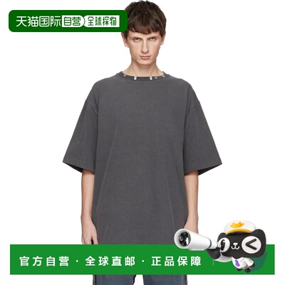 1h可退 香港直邮潮奢 Tom Ford 汤姆 福特 男士 灰色 Logo Metal