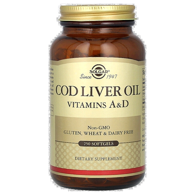 香港直发iHerb Solgar含鳕鱼肝油有助眼睛健康250粒进口鱼油胶囊