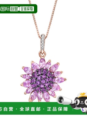 自营 ross-simons罗斯西蒙斯紫水晶和。 18kt 玫瑰金镀在纯银上纯