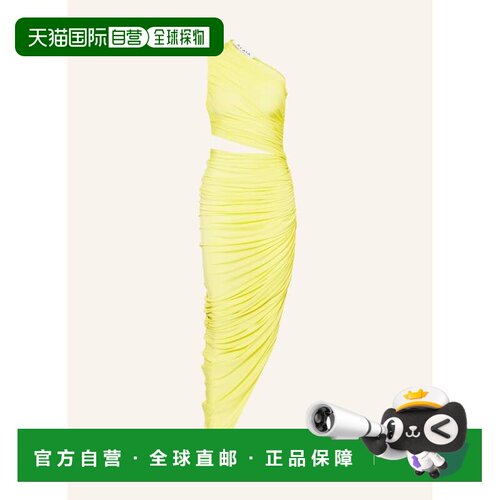 香港直邮ALAIA 女士连衣裙 100164982919000 CO 黄色 One-shoulde