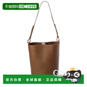 Leather Bucket Bag 自营Burberry brown 美国奥莱直发斜挎包